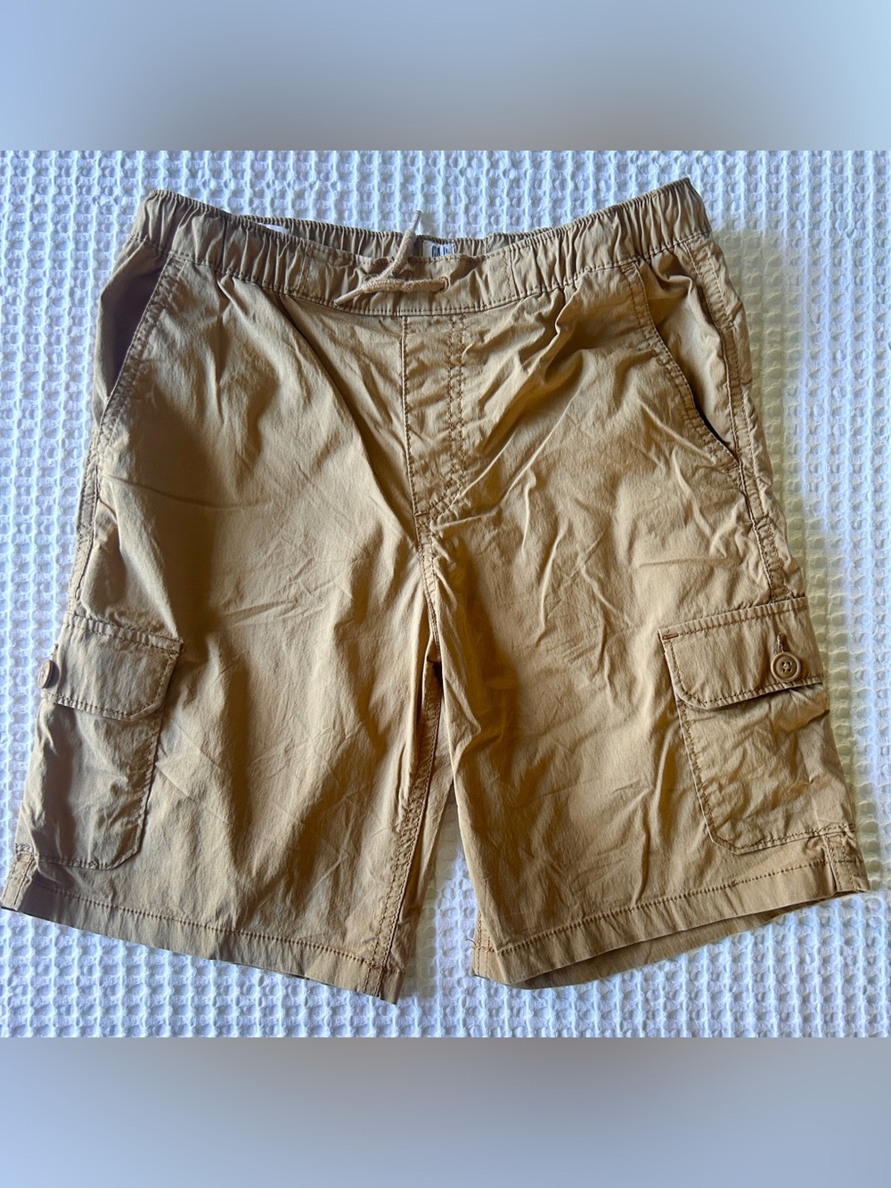 GAP Boy’s Khaki Cargo Shorts with Drawstring Waist